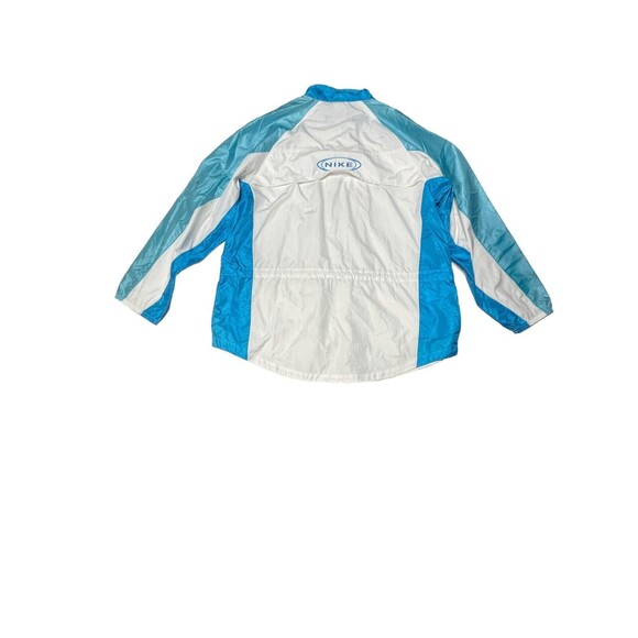 VINTAGE Nike Womens Large Lightweight Track‎ Jacket blue and white - Picture 7 of 9